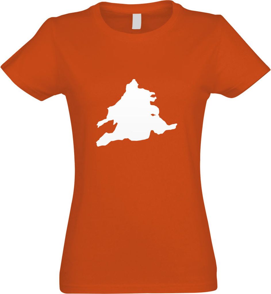 Kiwistar - T-Shirt tailliert - Damen - orange - Walchensee - Deutschland - See - mit Motiv Bedruckt - Funshirt Design - Sport - Freizeit - Damen - L