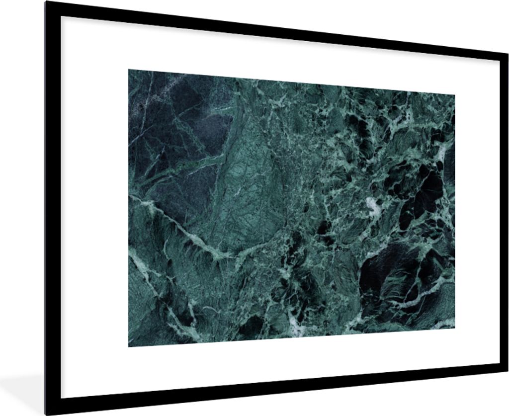 MuchoWow MuchoWow Gerahmtes Poster Marmor - Stein - Textur - Marmoroptik - Design 90x60 cm - Poster mit zchwarzem Bilderrahmen - Wanddekoration...