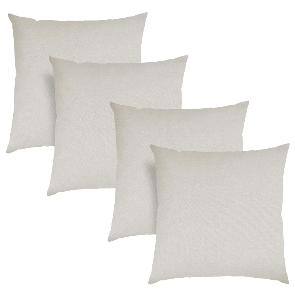 sleepling - Set di 4 cuscini per divano, 40 x 40 cm, cuscini decorativi, cuscini, beige