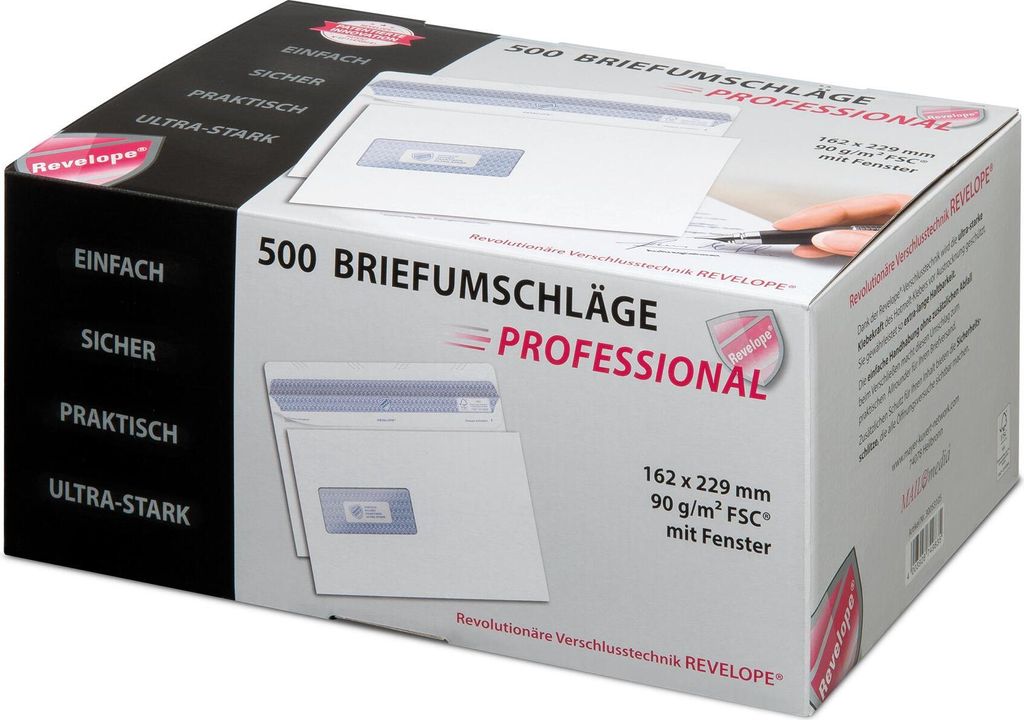 Mayer-Kuvert-network Briefumschläge DIN C5 mit Fenster selbstklebend