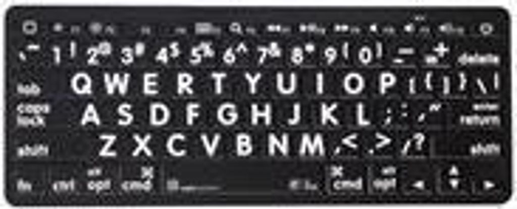 LogicKeyboard XL-Print, wit op zwart, voor Mac/Bluetooth Productafbeelding 