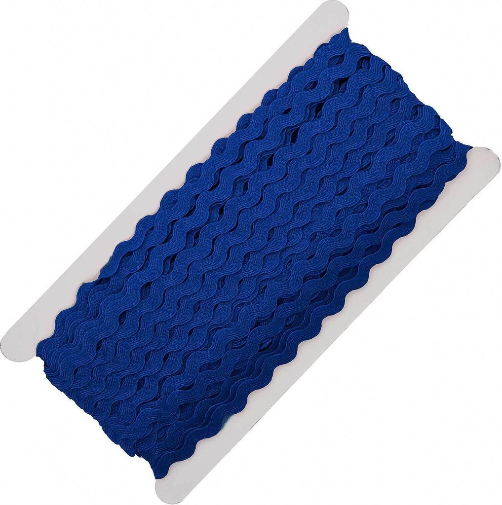 25m Zackenlitze Borte Zick-Zack-Borte auf Karte 5/9mm breit, Viskose, 15 Farben