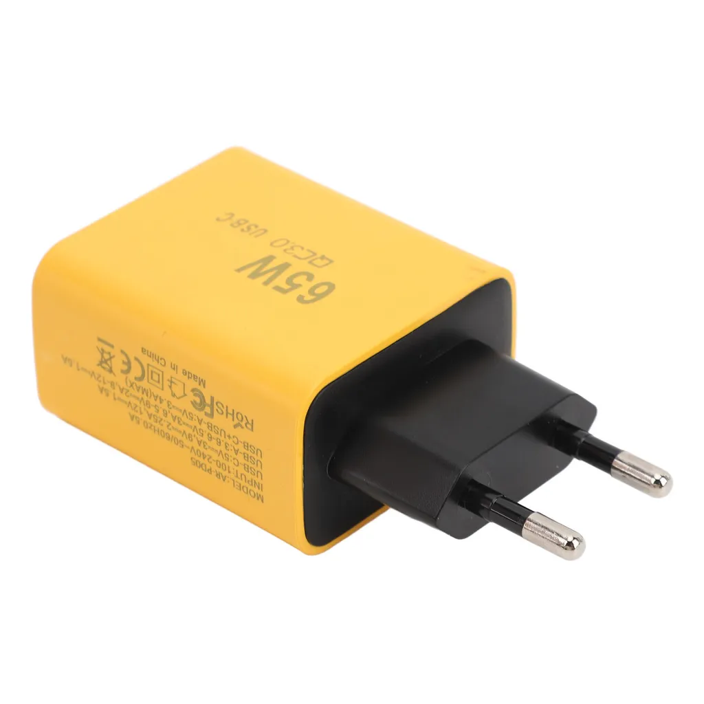 Bloc de charge rapide 65W GaN 3 ports USB-C et USB-A haute performance