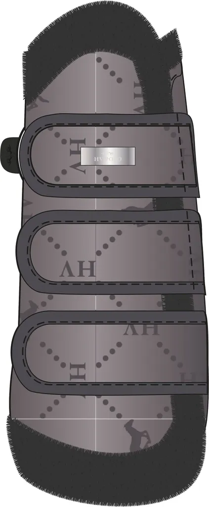 Guêtres de dressage fermées HV Polo HVPCecile Iron pour chevaux de taille Cob
