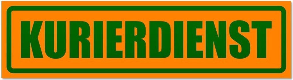 Kiwistar - Autoaufkleber - Orange - Grün - 45 x 12 cm - Kurierdienst invertiert - Hinweis Aufkleber Sticker für Auto, Kfz, Fahrrad, PKW, LKW