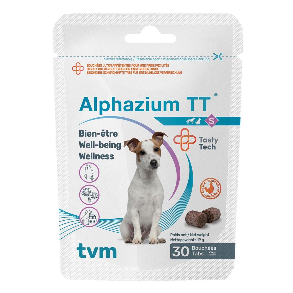 TVM Alphazium TT Größe S 30 Tabs | Hunde & Katzen | ausgeglichenes Verhalten