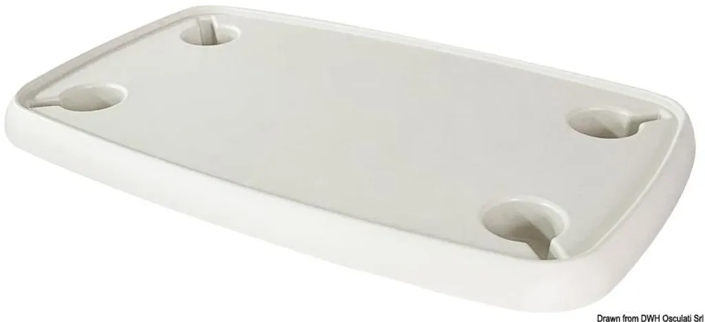 Table de bateau rectangulaire en composite blanc haute résistance UV