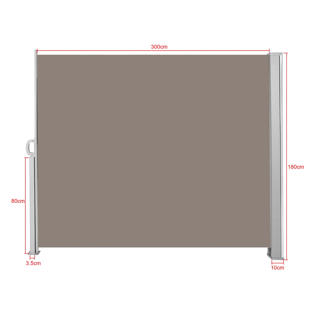 Offerta Tenda Laterale Jopassy 180x300cm | Alluminio Anti-Vento - 5
