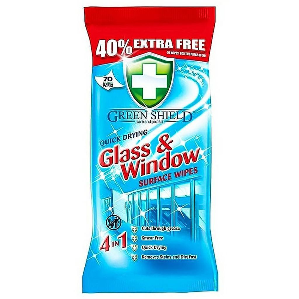 Green Shield vlhčené utierky Glass&Window 70ks Obrázok produktu 