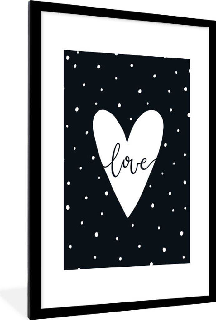 MuchoWow MuchoWow Gerahmtes Poster Zitat - Liebe - Kind - Jungen - Mädchen - Baby 60x90 cm - Poster mit zchwarzem Bilderrahmen - Dekoration - ...