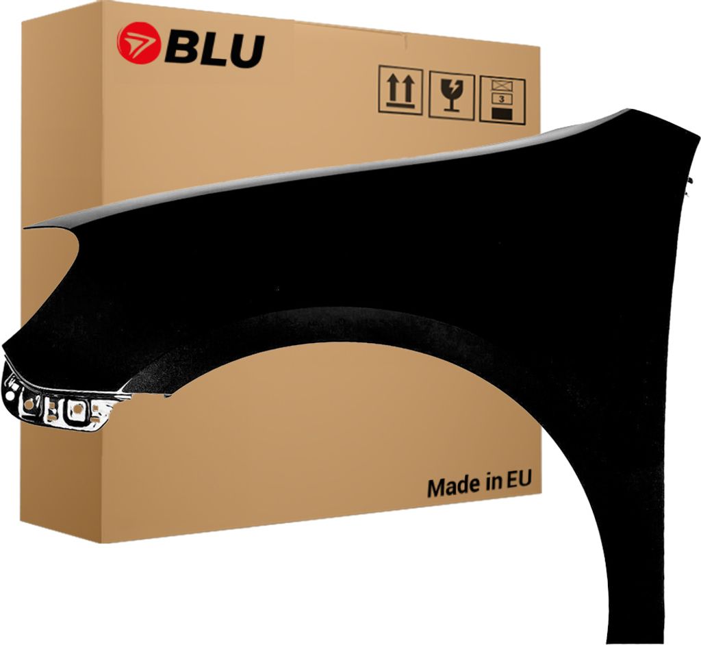 BLU Kotflügel Passend für VW Volkswagen GOLF VI 6 SCHRÄGHECK L041 LO41 Links Schwarz Schwarz | 2008-2016 | Vorderseite Vorne | Lackiert | Einbau...