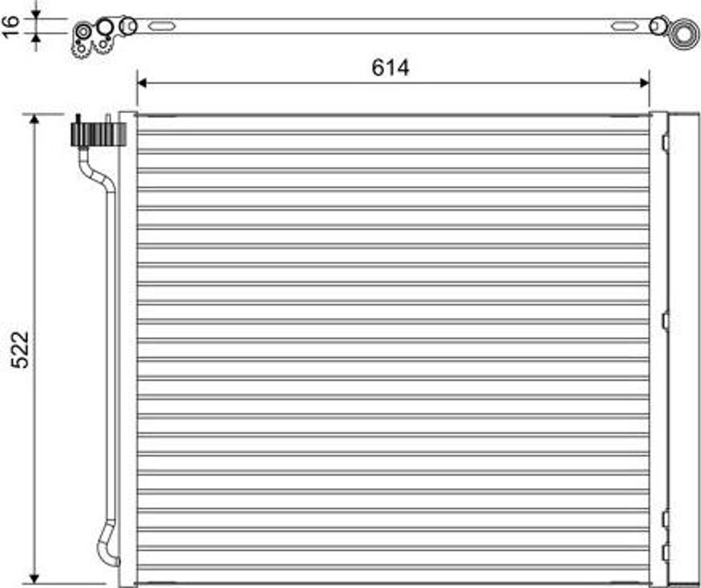 VALEO 822649 Kondensator, Klimaanlage OE 64509166098 kompatibel mit X5, X6