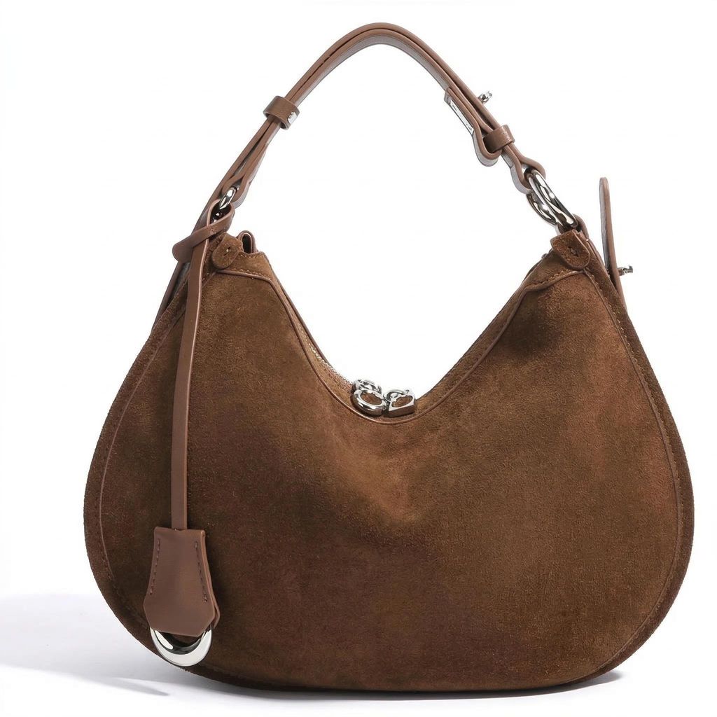 Damen Handtasche aus Echtleder – Braun Leder Umhängetasche & Schultertasche – Vintage Crossbody Bag klein