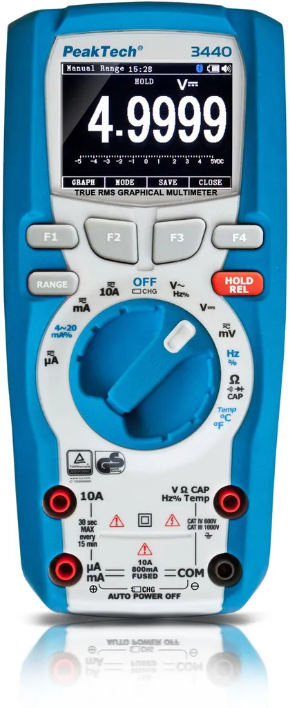 Multimètre Numérique Graphique PeakTech P 3440 avec Mémoire Interne Pro - 12