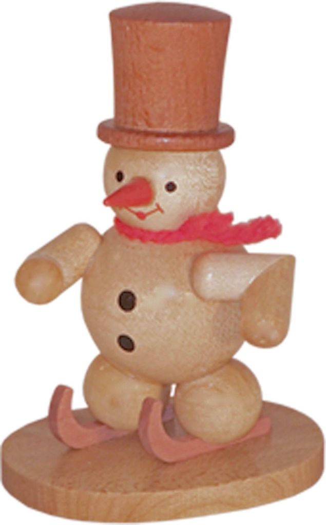 Weihnachtsdekoration Schneemann mit Instrument Höhe 8cm NEU