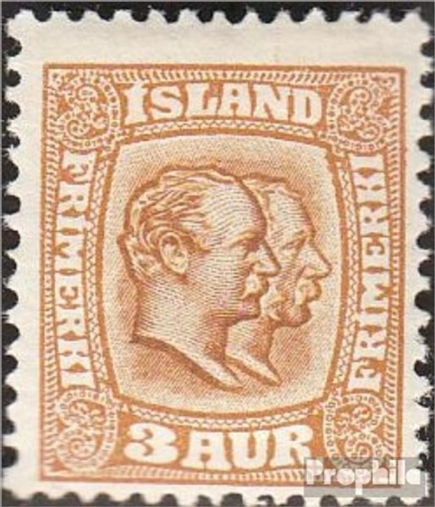 Briefmarken Island 1907 Mi 49 gestempelt Christian IX. und Frederik VIII.
