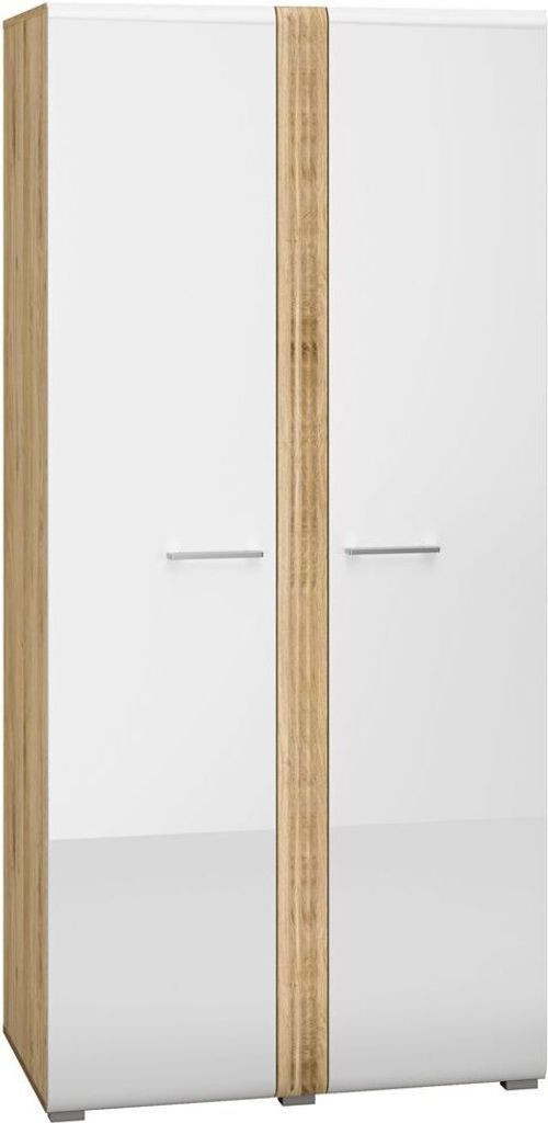 Kleiderschrank Garderobenschrank mit 2 Kleiderstangen Produktbild 