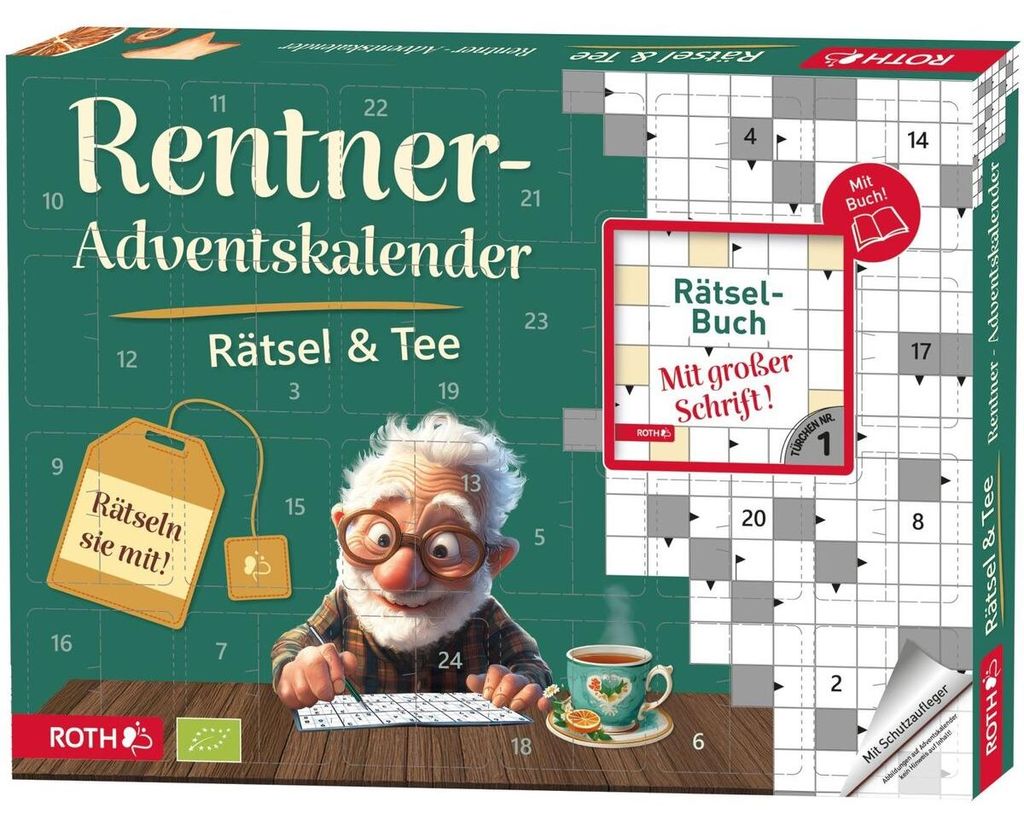 Adventskalender 'Rentner-Rätsel & Bio-Tee-Adventskalender' Produktbild 