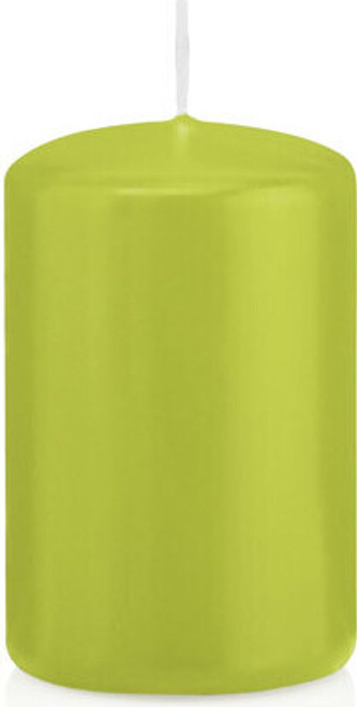 Stumpenkerzen in RAL-Qualität Apfelgrün Ø 48 x 80 mm, 24 Stück