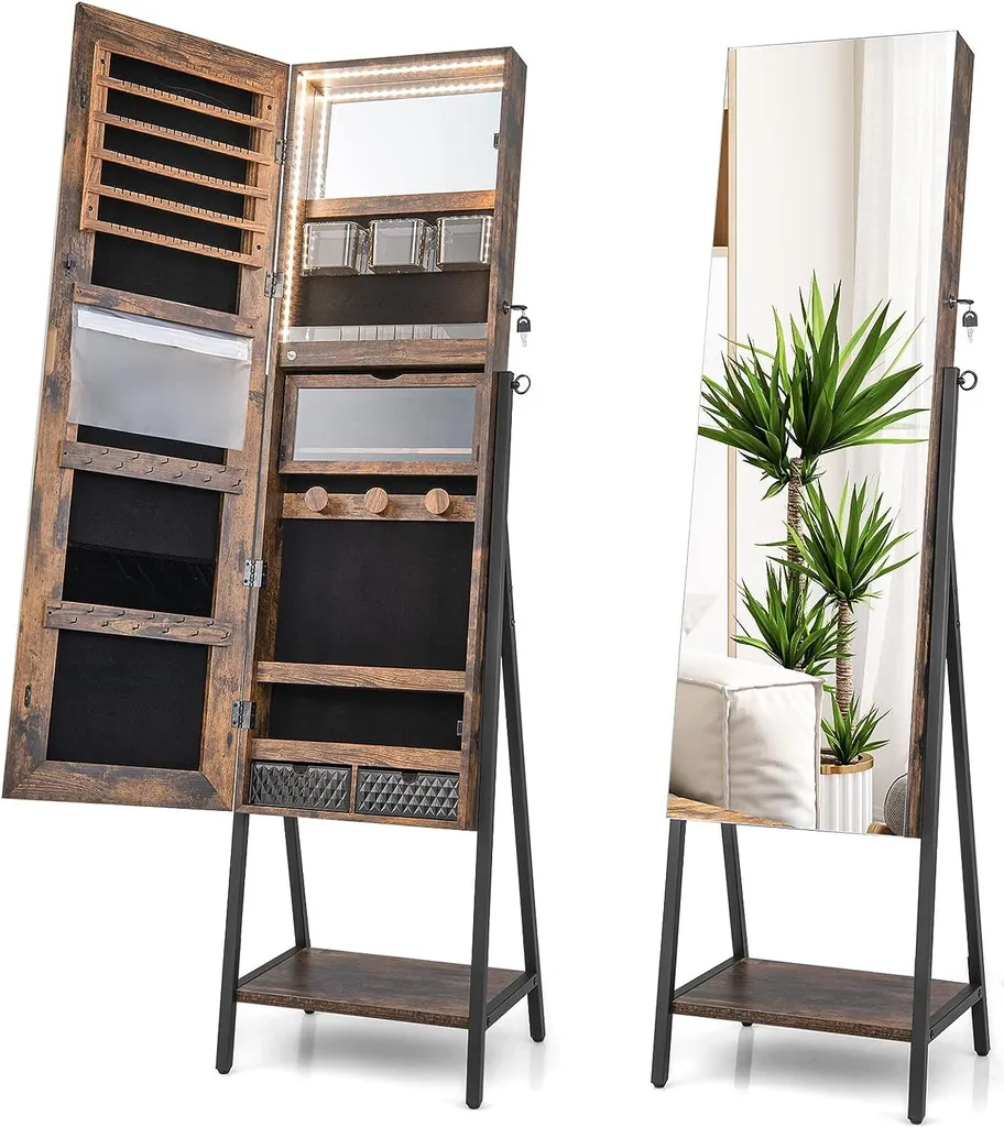 Armoire à bijoux verrouillable avec miroir pour sécuriser vos parures
