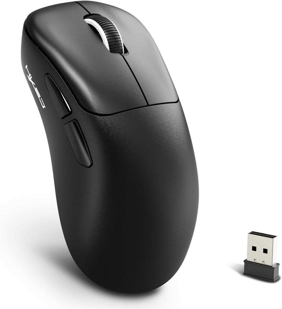 Ultra-Light Wireless Gaming Maus T700, Ergonomisch für Rechtshänder, 56g, 10.000 DPI, BT/2,4G/USB, 6 programmierbare Tasten, PC/Mac/PS-Kompatibel