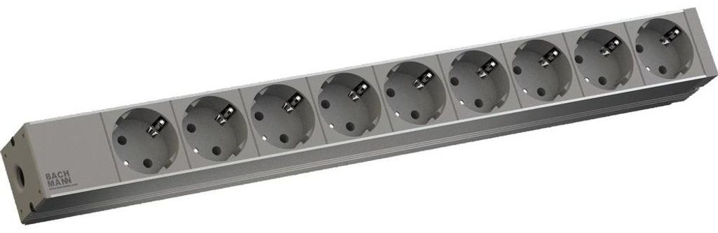 Bachmann 48,30 cm (19") striscia di prese ALU 1U, 9 vie, Immagine del prodotto 
