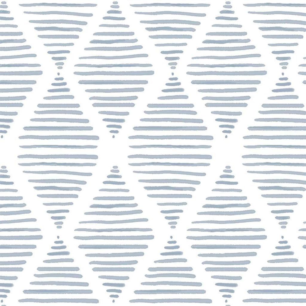 Allecto Premium - Modern gestreift Behang - Blau und Weiß - 44 x 1000 cm - Geometrisch - Selbstklebend - Abnehmbares Vinyl KONTAKTPAPIER