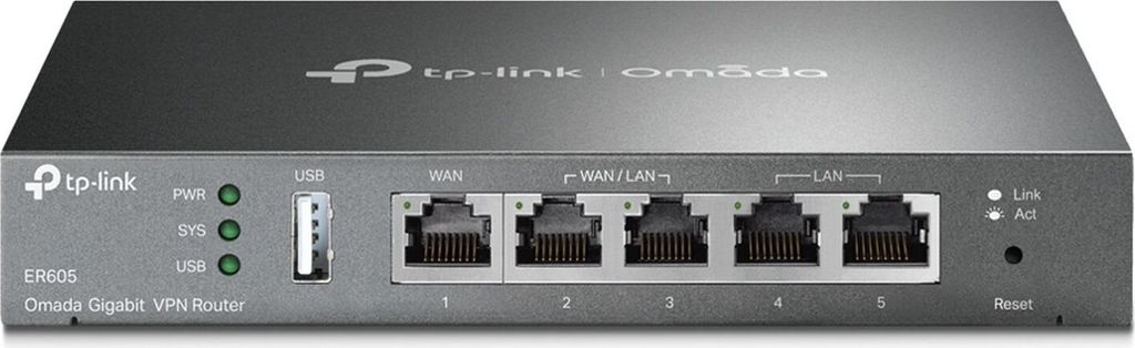 TP-Link Omada ER605, Ethernet WAN, Gigabit Ethernet, Černá Obrázek produktu 