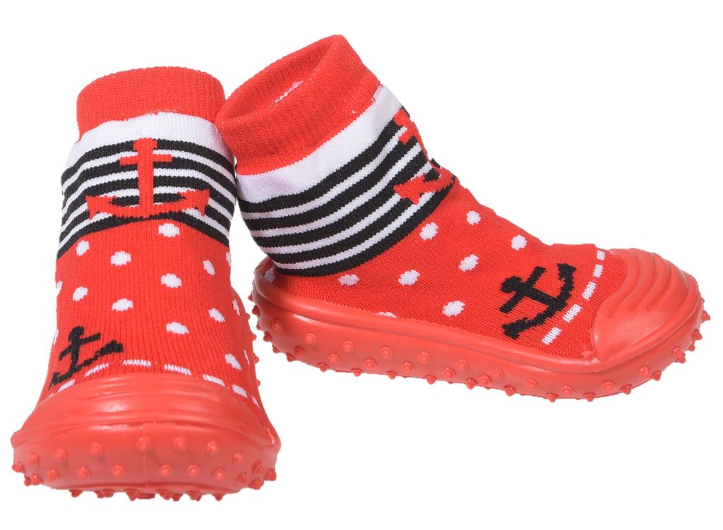 Baby Hausschuhe Anker Rot 19