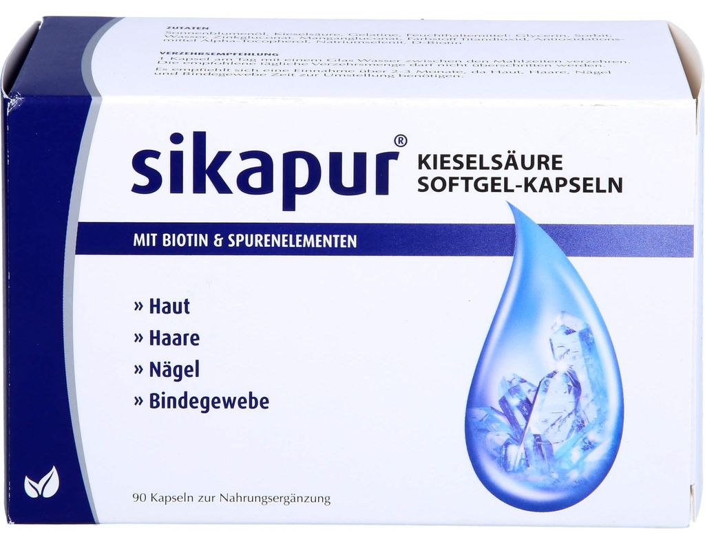 Sikapur Kieselsäure Softgel-Kapseln mit Biotin 90 St