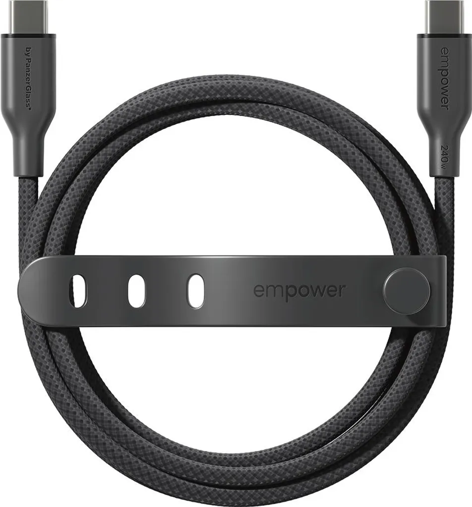 PanzerGlass Câble USB-C 240W Ultra Robuste Longueur 2M Noir Mat
