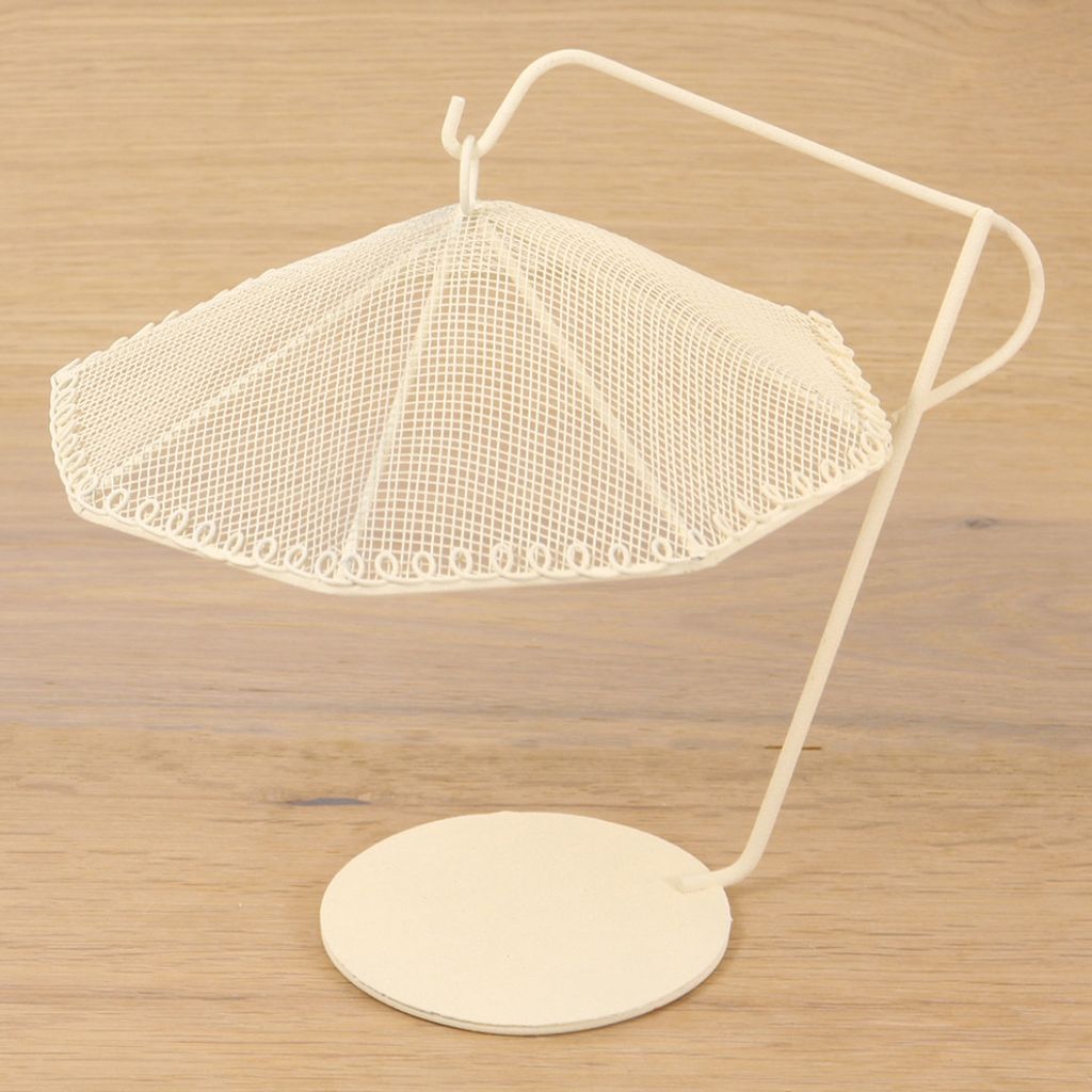 Minigarten Sonnenschirm groß, weiß 19 cm