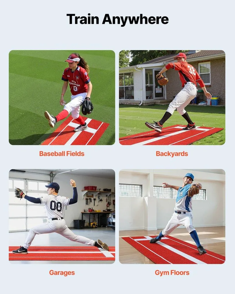 Monticule de lancer de baseball portable 305 cm pour usage intérieur