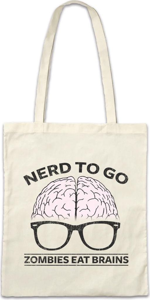 Urban Backwoods Nerd To Go, Stofftasche, Farbe: Beige