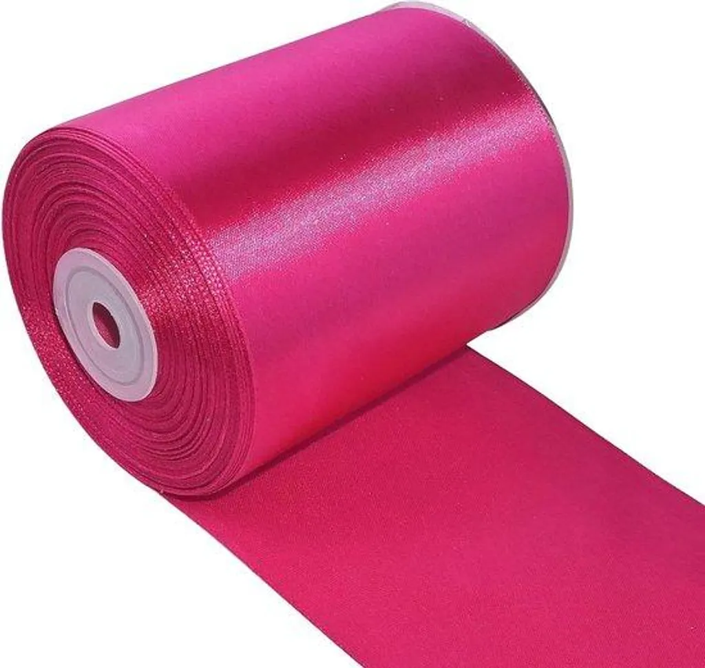 Décoration de mariage fuchsia : large ruban polyester 95 mm pour vos fêtes