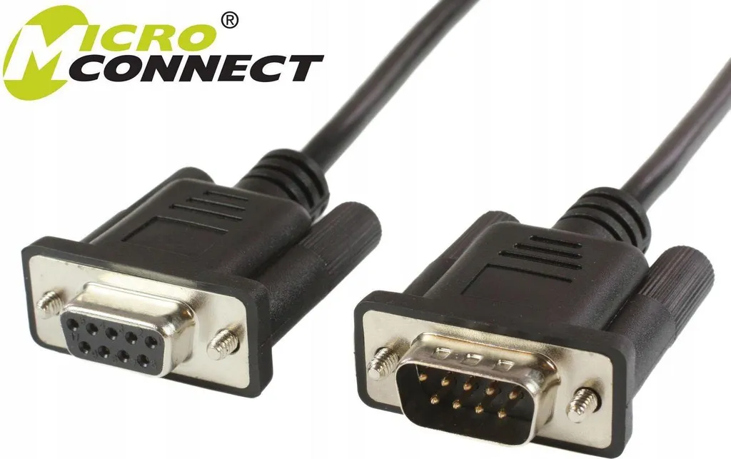 Estensione Seriale Microconnect SCSEHN3B 3m - Cavo RS232 DB9 M/F Nero