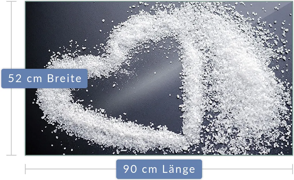 Coprifornelli 90x52 in Vetro Temperato - Motivo Cuore e Protezione