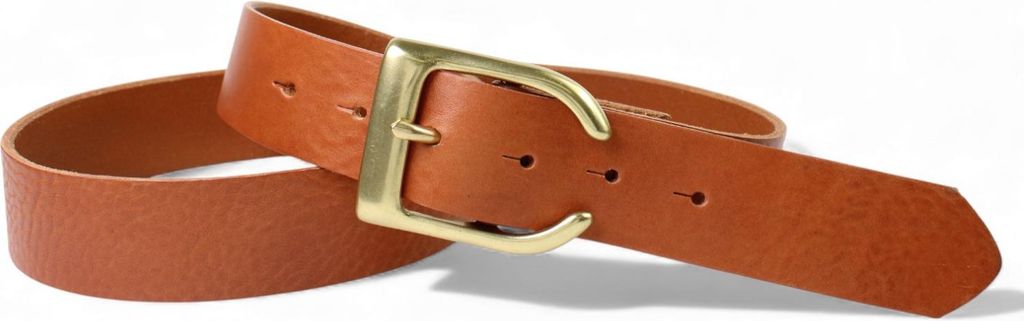 FRONHOFER Best&Timeless hochwertiger Damen Ledergürtel 4 cm, massiv Messing Gürtelschnalle, vegetabiles Leder