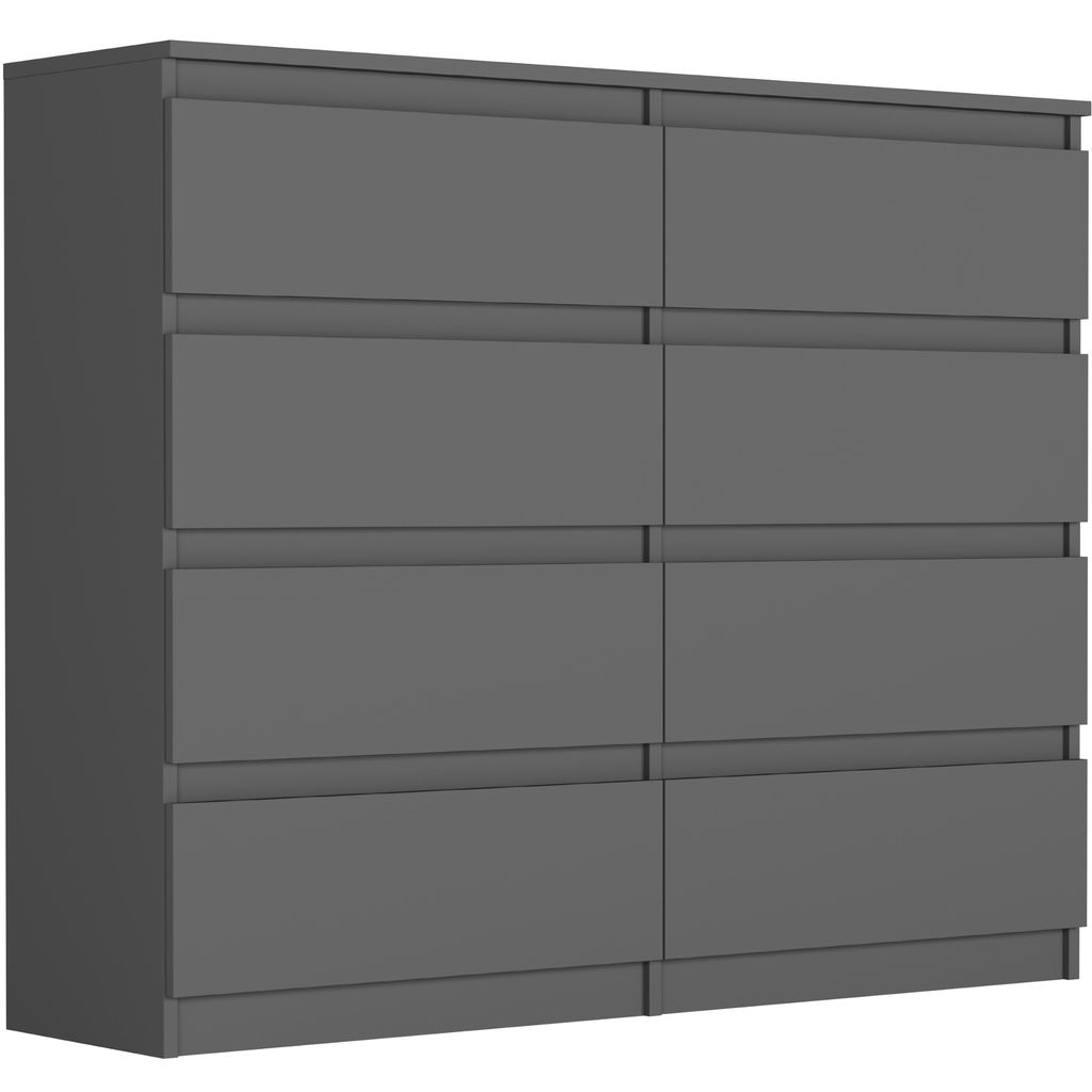 Komoda 120 cm s 8 zásuvkami, skriňa FRAMIRE R-120-S8, Obrázok produktu 
