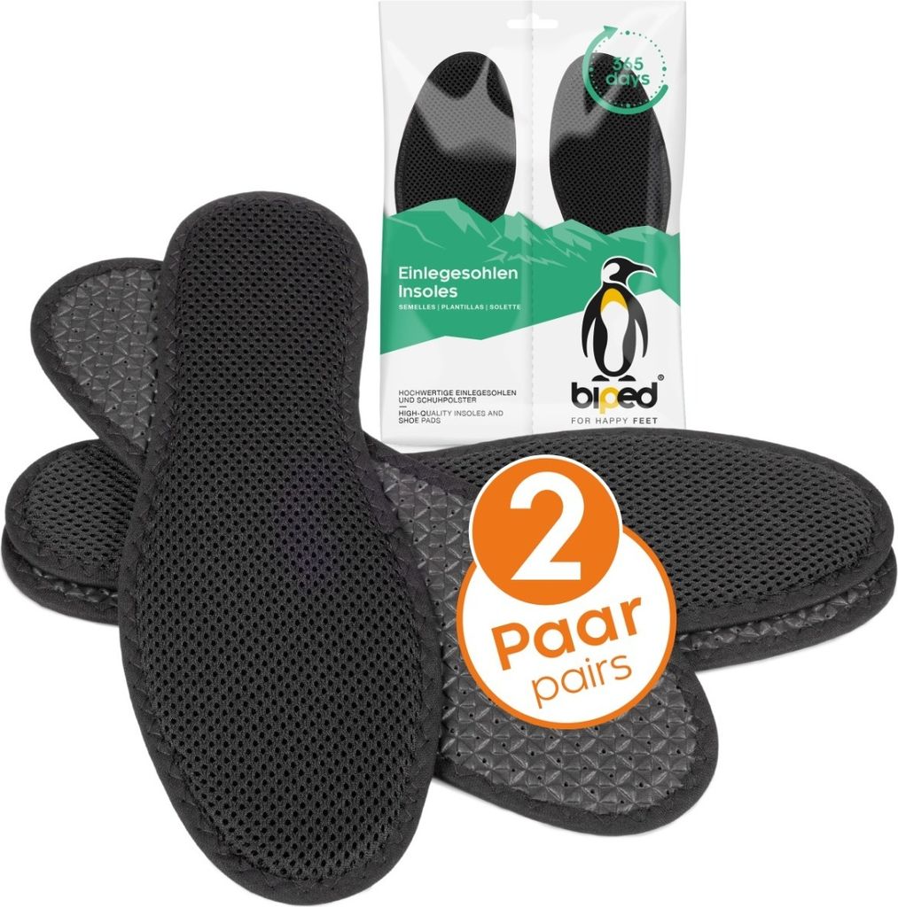biped 2 Paar Aktivkohle Einlegesohlen - Für hygienische Produktbild 