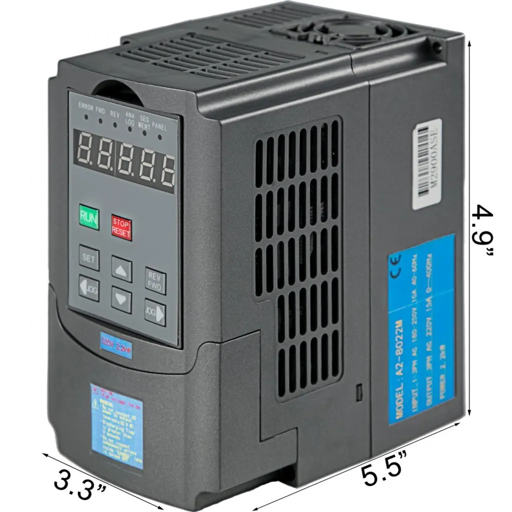 Moteur de broche refroidi par air 2.2kW 24000 tr/min + VFD 220V 208-240V - 7