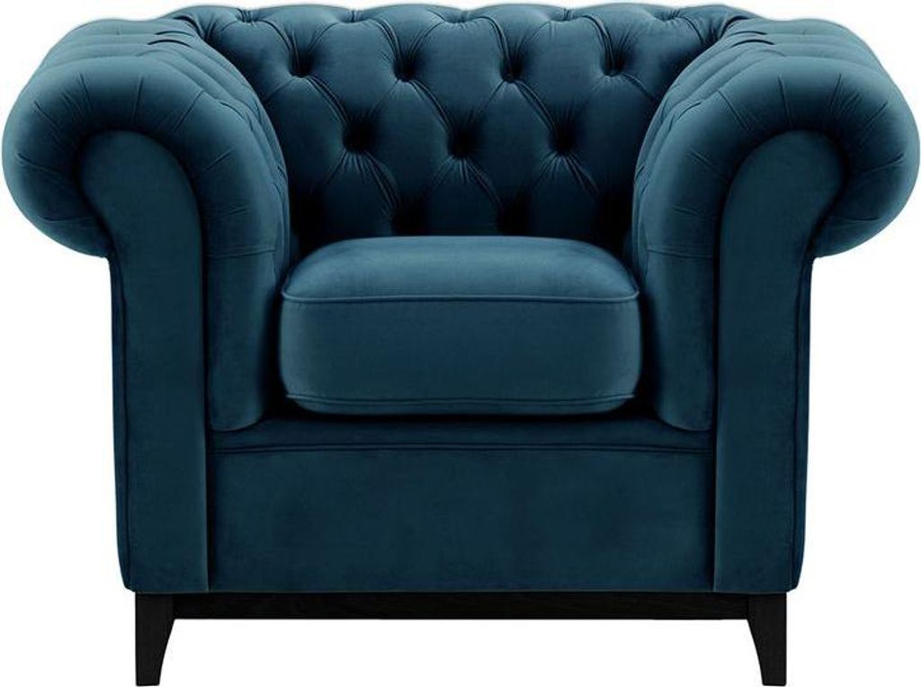 Sessel Chesterfield Wood-Velluto 11-black