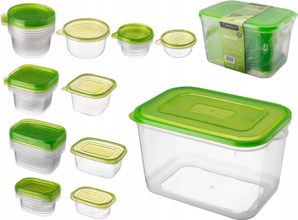 Set mit 21 Frischhaltedosen aus Kunststoff Produktbild 