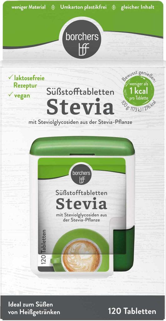 Borchers Stevia Süßungstabletten 120er (120 St) Produktbild 