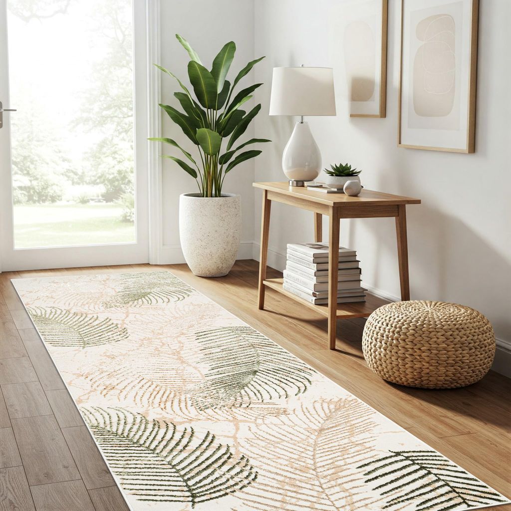 Teppichläufer Flur Teppich Kurzflor Modern Brücke Wohnzimmer Schlafzimmer Design 120 x 300 cm