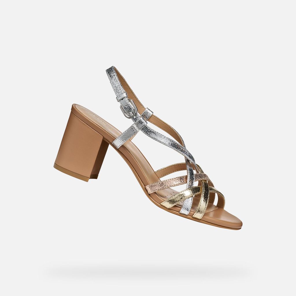Geox Goldene Damensandalen Virnilisa 65 S 38,5