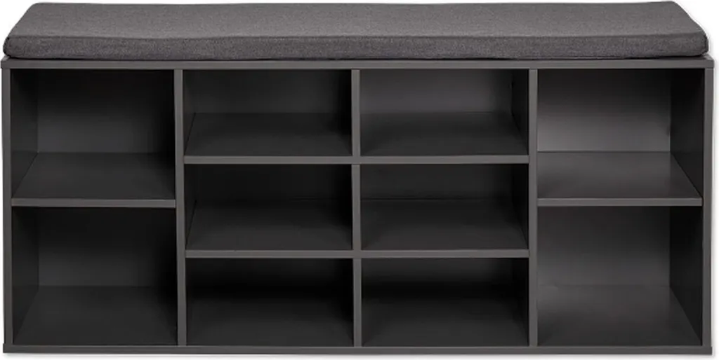 Armoire à chaussures KESPER® 1592313 grise avec assise pour 10 paires