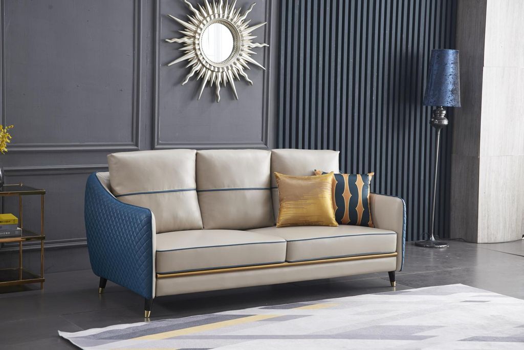Sofagarnitur 3+1 Sitzer Set Design Sofas Polster Couchen Leder Relax Moderne