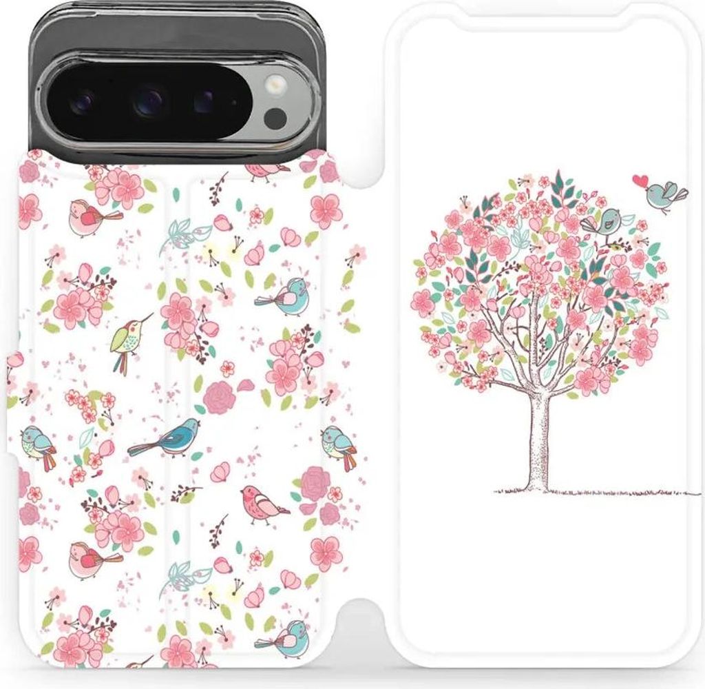 Handyhülle mit klappe für Google Pixel 9 Pro XL, Mobiwear Book, Rosa Hain