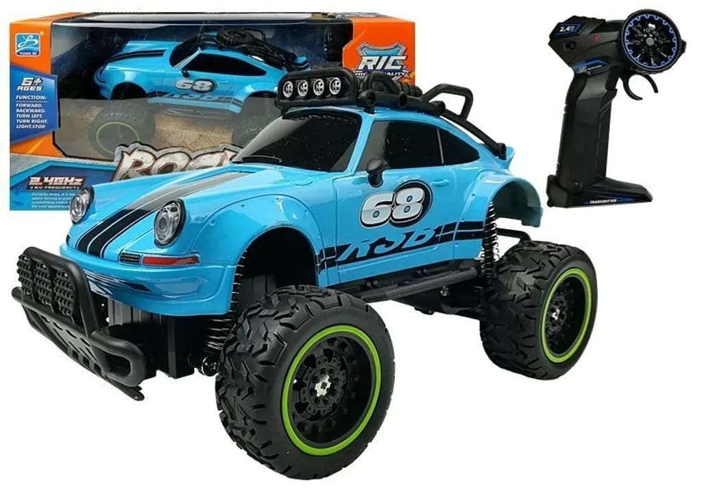 Coccinelle télécommandée R/C 2.4G Bleu 6,5 km/h pour enfant et débutant